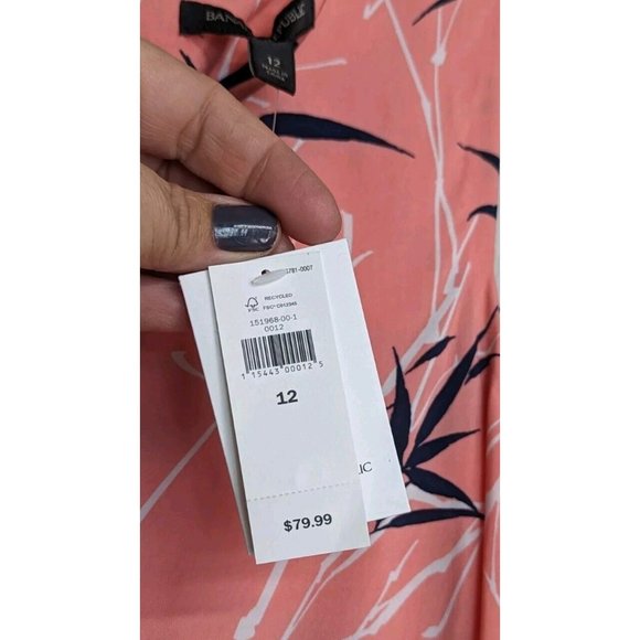 Banana Republic Tropical Dress Women's 12 NWT Beach Vacation Lightweight - Picture 8 of 13